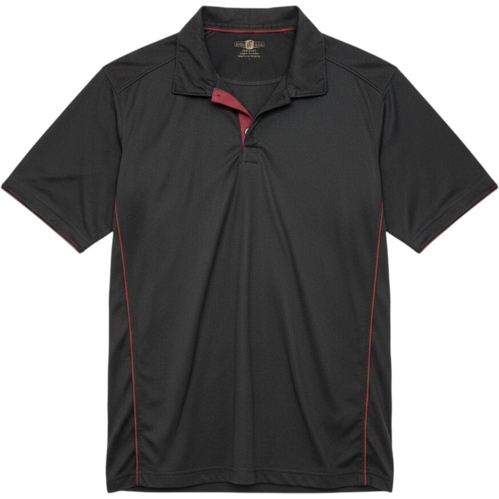 Chick-fil-A Team Style Mens Polo Shirt Black Red Trim Employee Uniform Large
